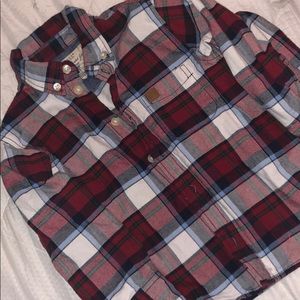 Plaid kids 18m button down long sleeve H&M